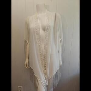 Torrid Sheer Lace Fringed Cover Up